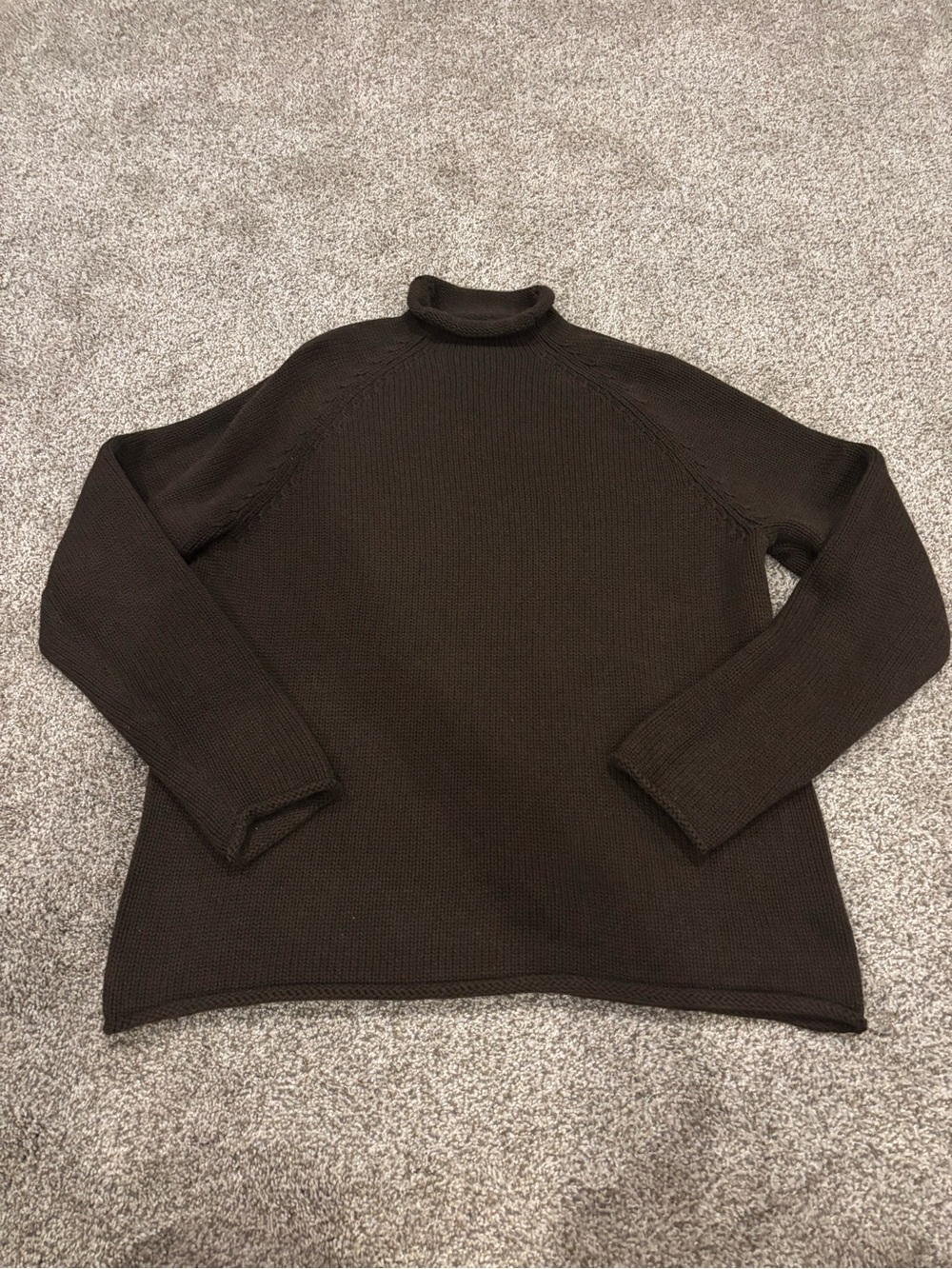 Vintage J Crew Men’s Cotton Roll Neck Sweater Size L Brown